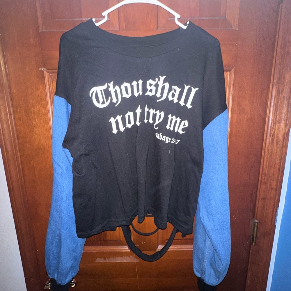 Black and Blue Long Sleeve Tee
